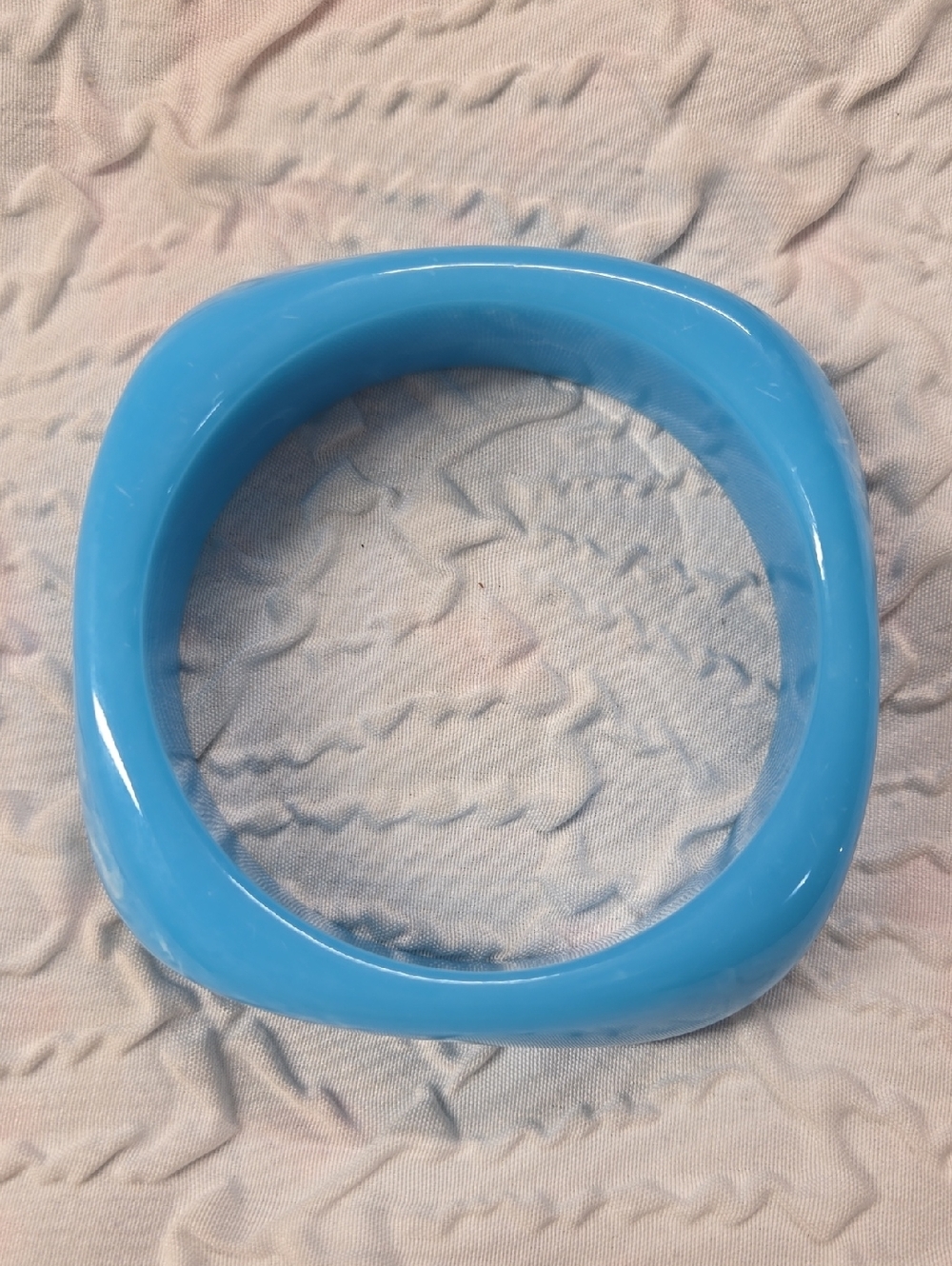 Sky Blue Squared Acrylic Bangle Bracelet
